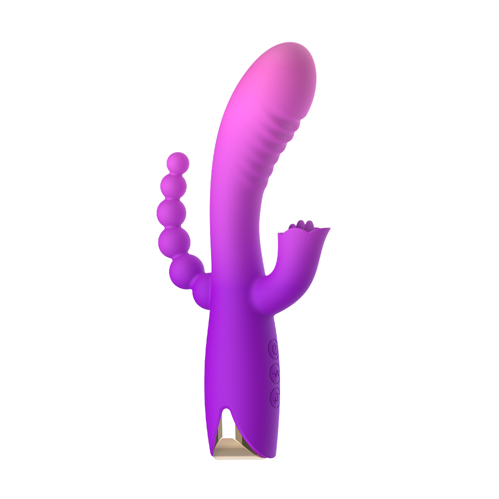 Color Changing Licking 3 in 1 Vibrator With Anal Plug G-Spot Vibrators  Offers the Ultimate Pleasure & Comfort
