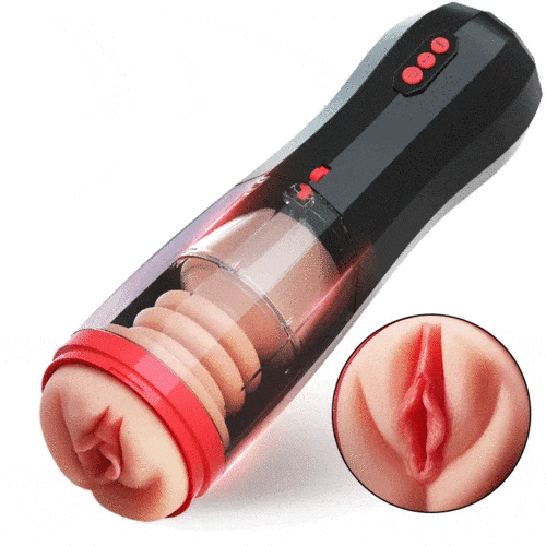 Telescopic and Rotating Vibration Masturbator