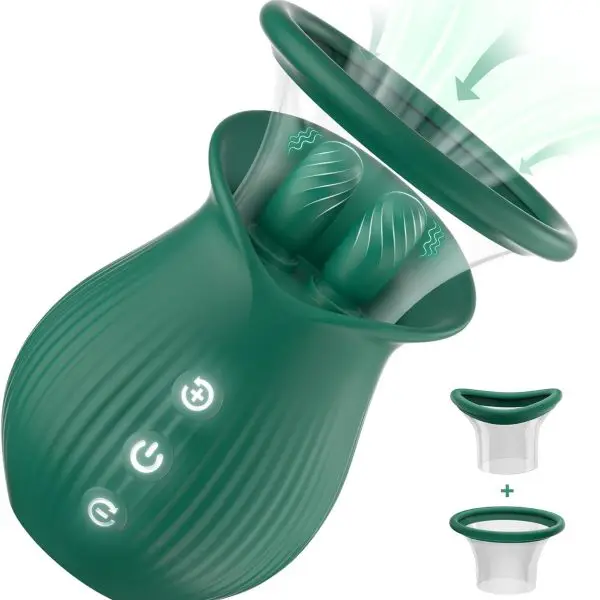 2 Suction Cups<br/> Clitoris Sucker Vibrator